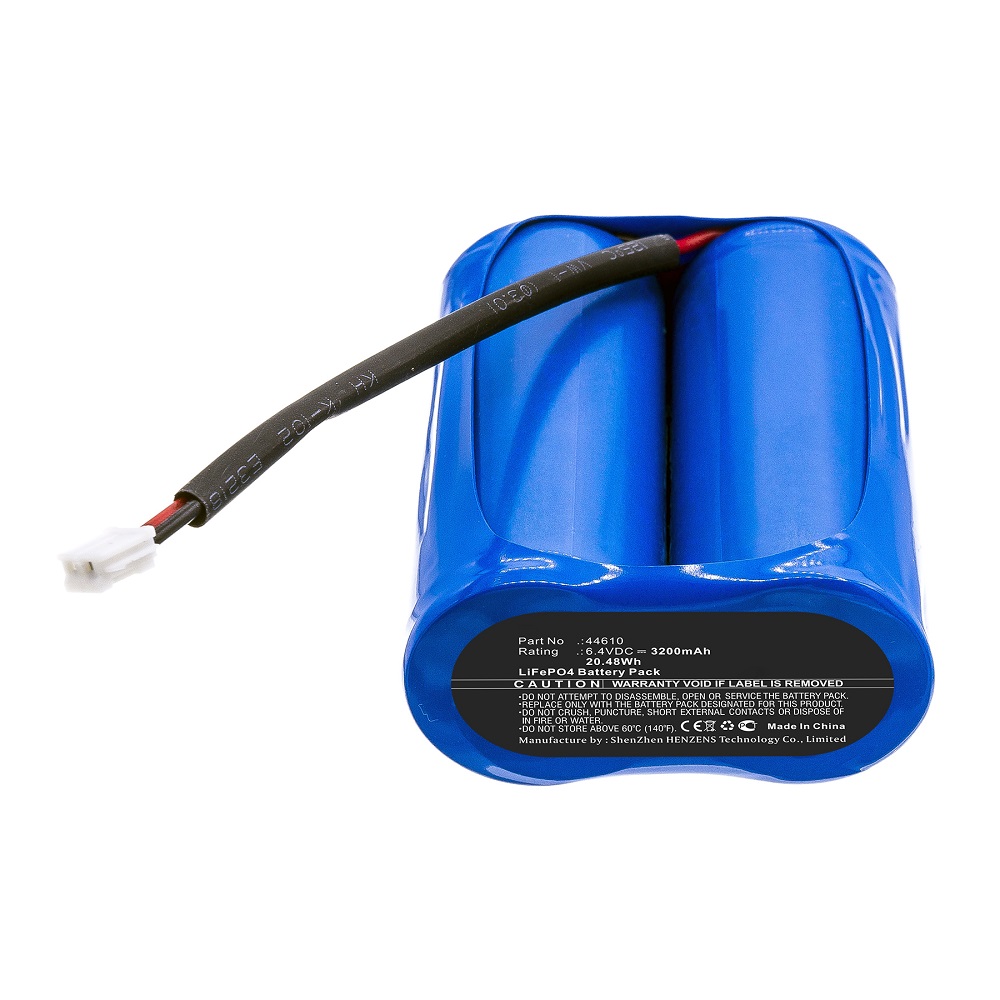 Synergy Digital Flashlight Battery, Compatible with Streamlight 44610 Flashlight Battery (LiFePO4, 6.4V, 3200mAh)
