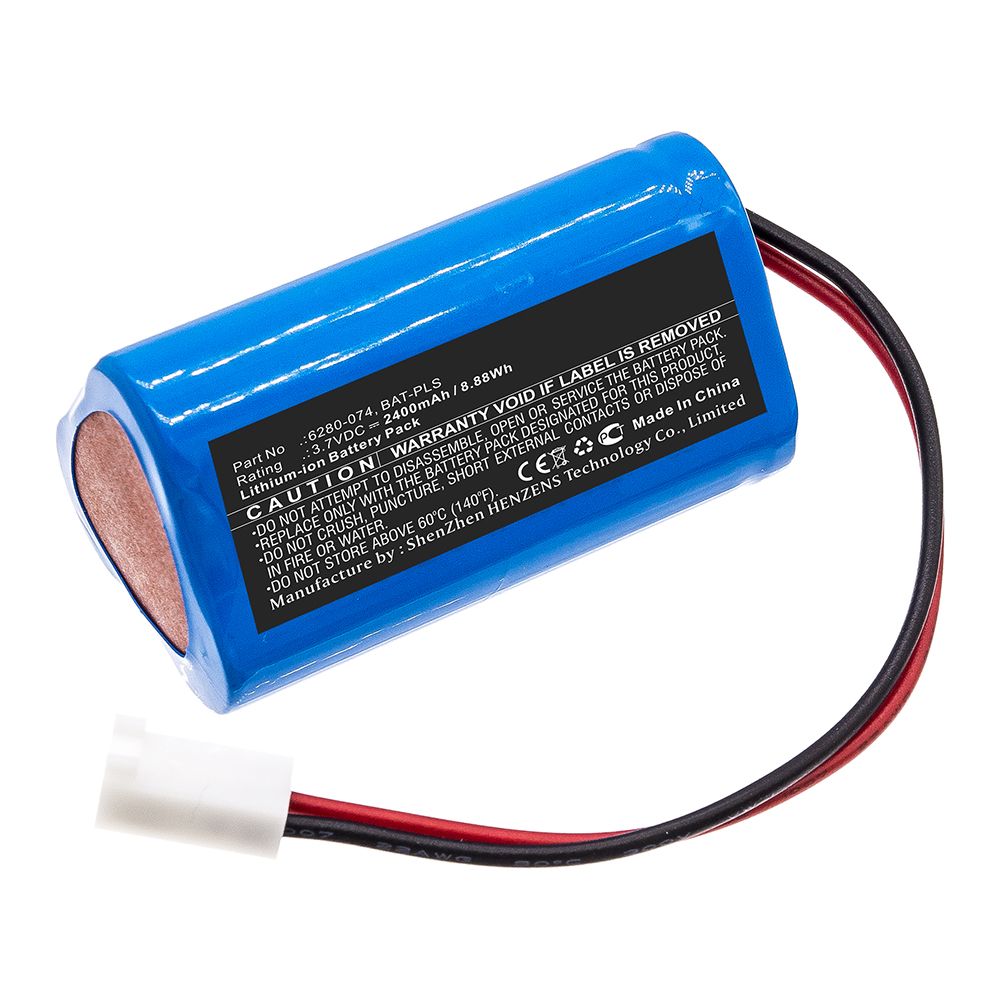 Synergy Digital Flashlight Battery, Compatible with 6280-074 Flashlight Battery (3.7V, Li-ion, 2400mAh)