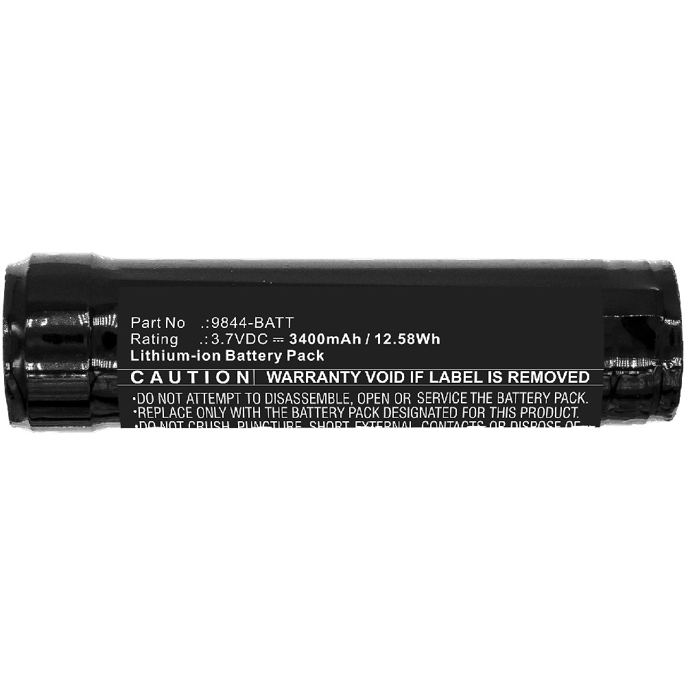 Synergy Digital Flashlight Battery, Compatible with 9844-BATT Flashlight Battery (3.7V, Li-ion, 3400mAh)