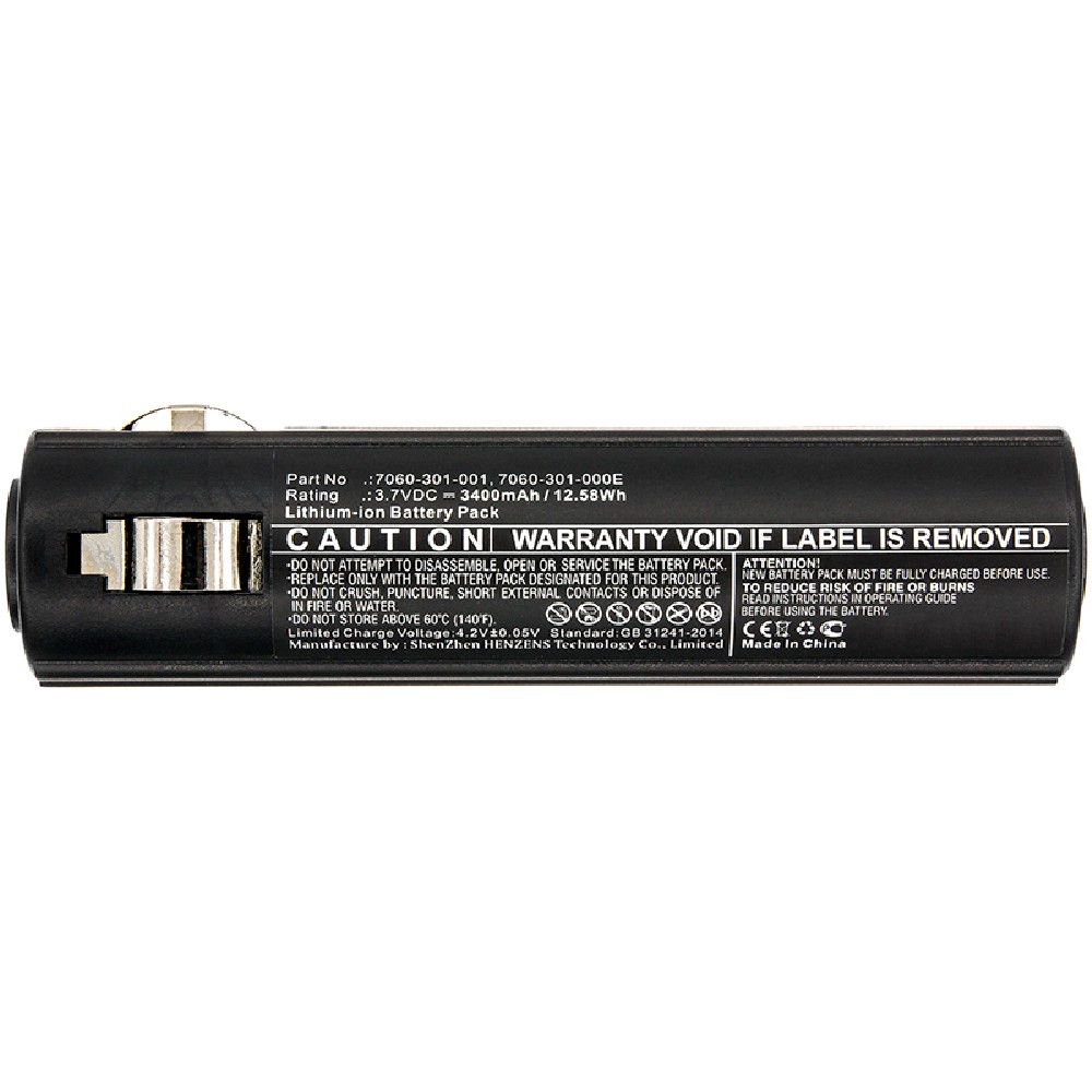 Synergy Digital Flashlight Battery, Compatible with 7060-301-000-1 Flashlight Battery (3.7V, Li-ion, 3400mAh)