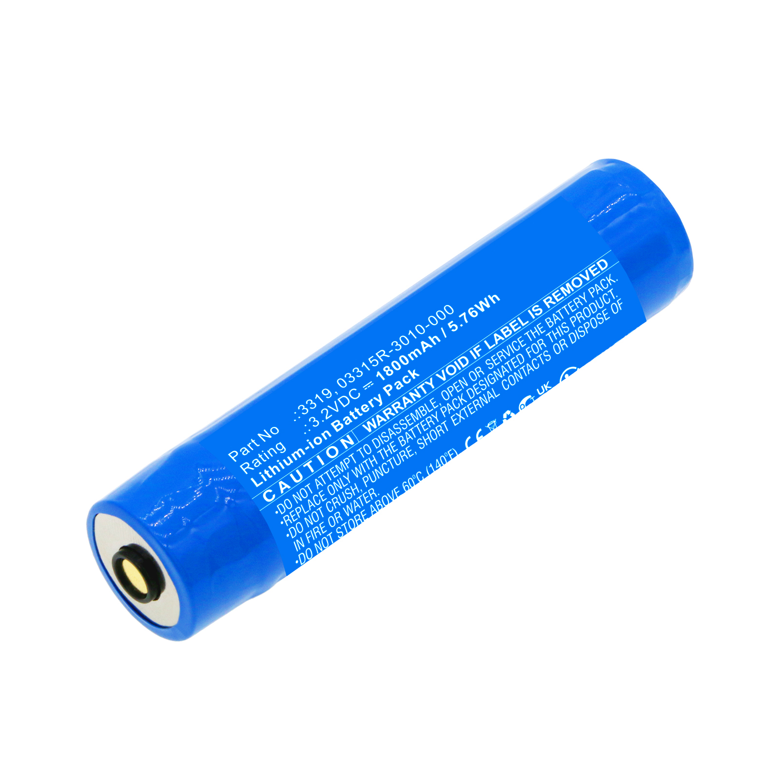 Synergy Digital Flashlight Battery, Compatible with Pelican 03315R-3010-000 Flashlight Battery (LiFePO4, 3.2V, 1800mAh)