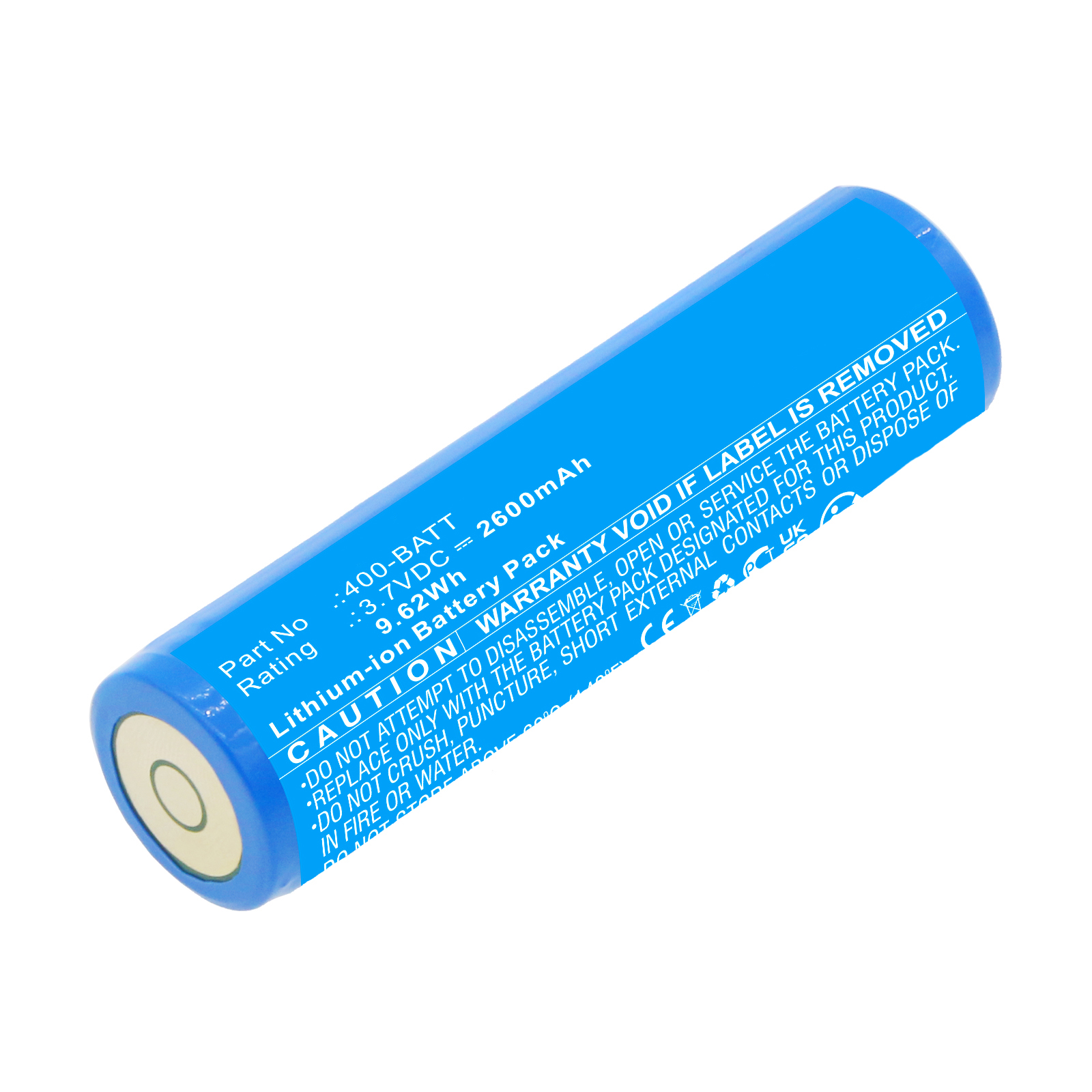 Synergy Digital Flashlight Battery, Compatible with Nightstick 400-BATT Flashlight Battery (Li-ion, 3.7V, 2600mAh)