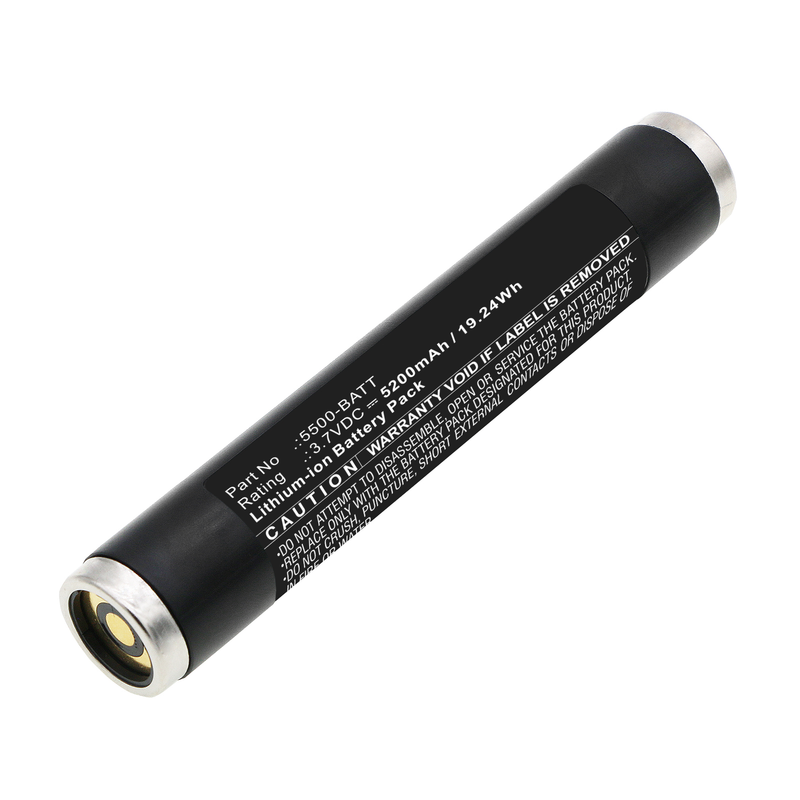 Synergy Digital Flashlight Battery, Compatible with Nightstick 5500-BATT Flashlight Battery (Li-Ion, 3.7V, 5200mAh)