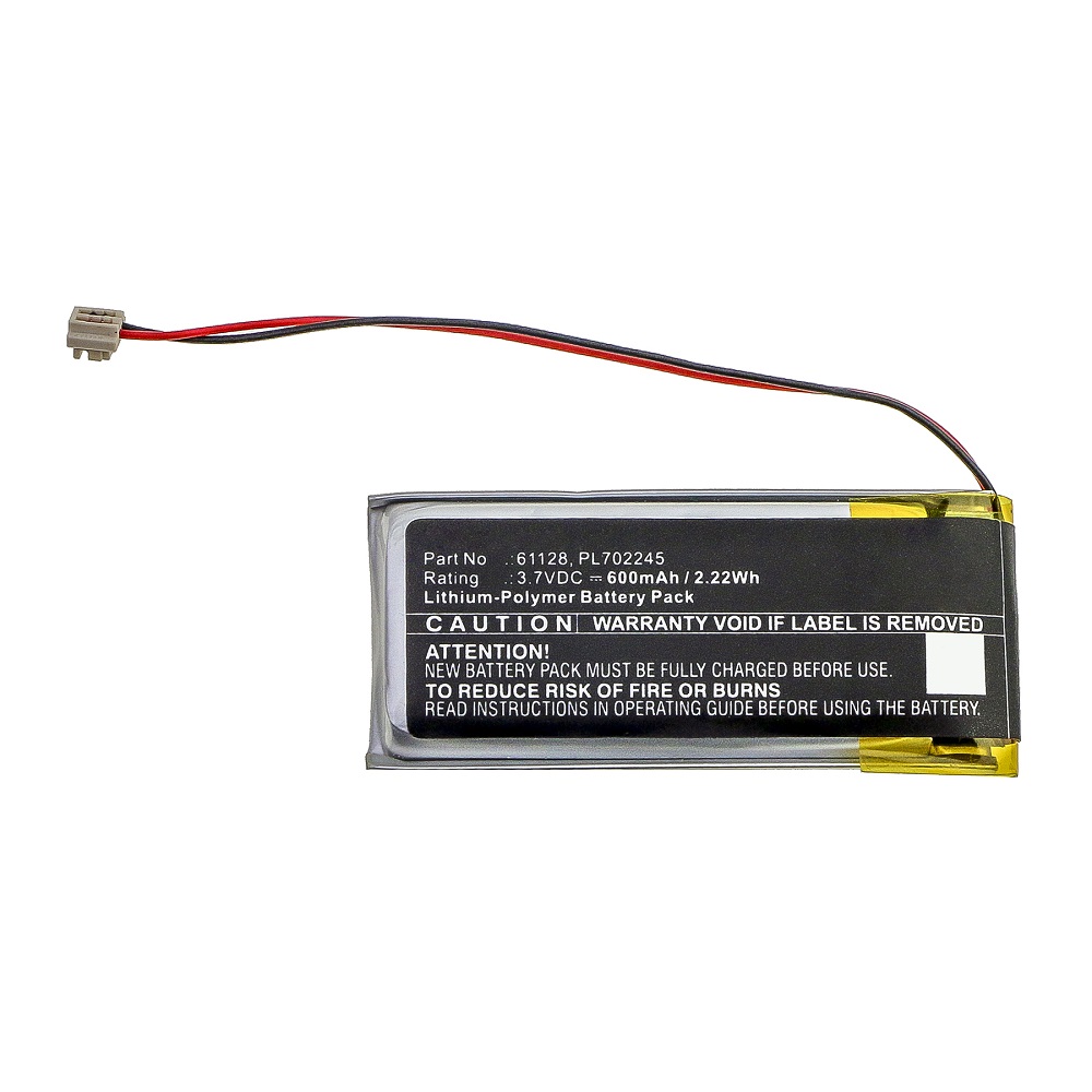 Synergy Digital Flashlight Battery, Compatible with Streamlight 61128 Flashlight Battery (Li-Pol, 3.7V, 600mAh)