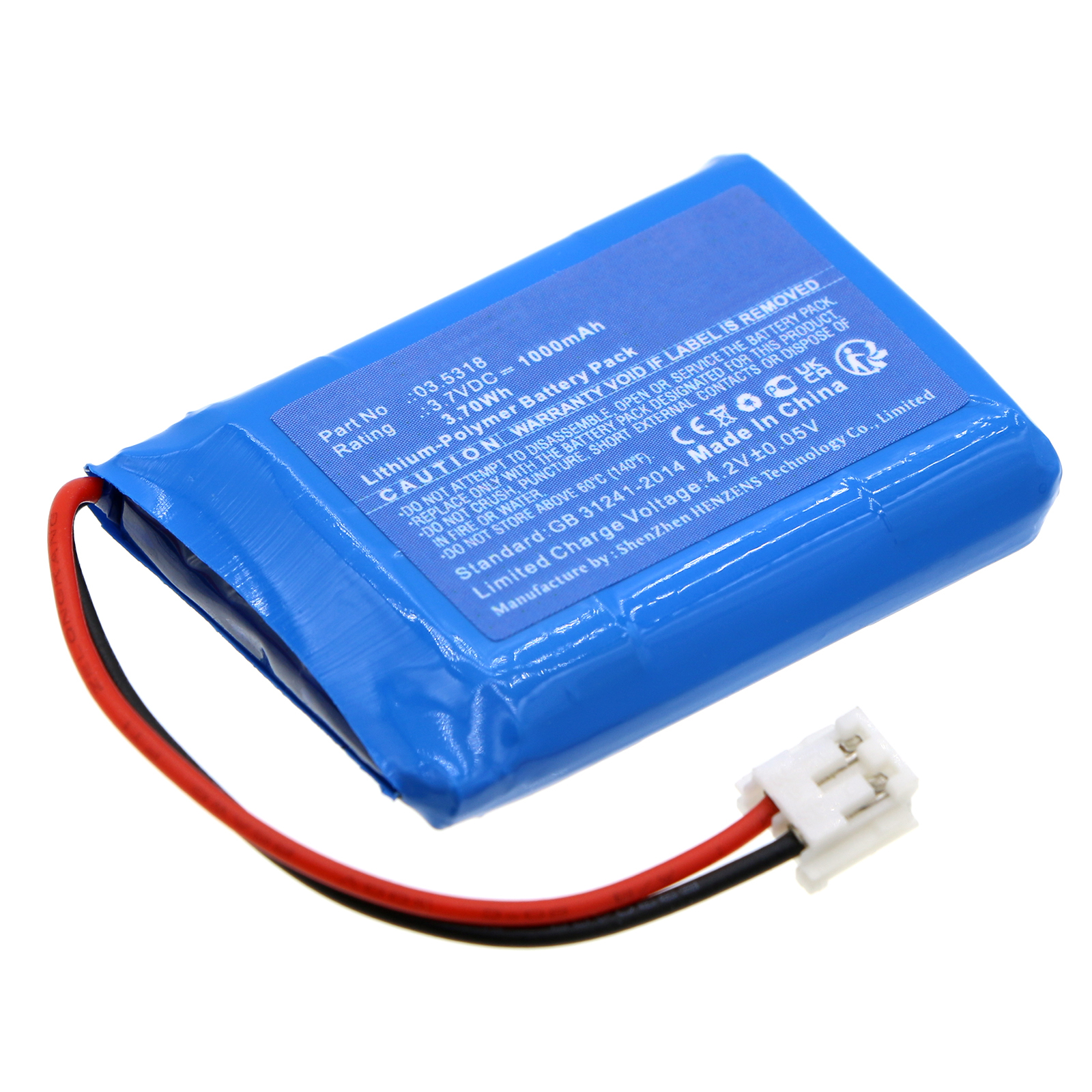 Synergy Digital Flashlight Battery, Compatible with SCANGRIP 03.5318 Flashlight Battery (Li-Pol, 3.7V, 1000mAh)