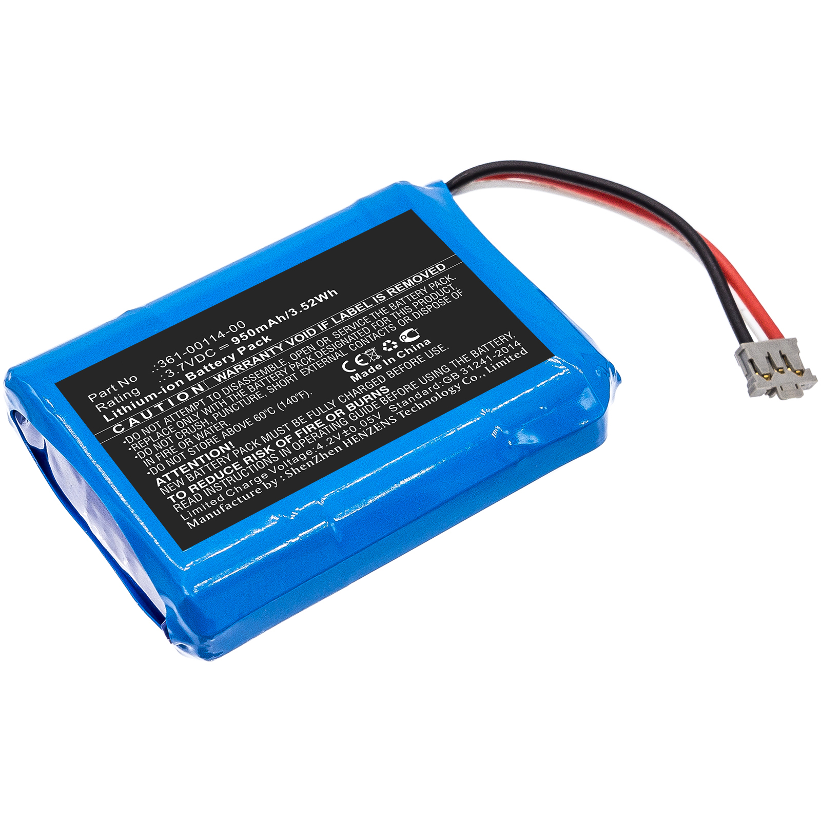 Synergy Digital GPS Battery, Compatible with Garmin 361-00114-00 GPS Battery (3.7V, Li-ion, 950mAh)