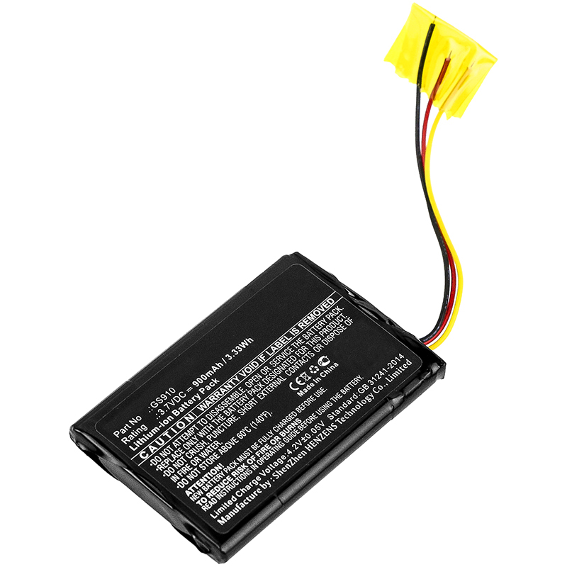 Synergy Digital GPS Battery, Compatible with Globalstar GS910 GPS Battery (3.7V, Li-ion, 900mAh)