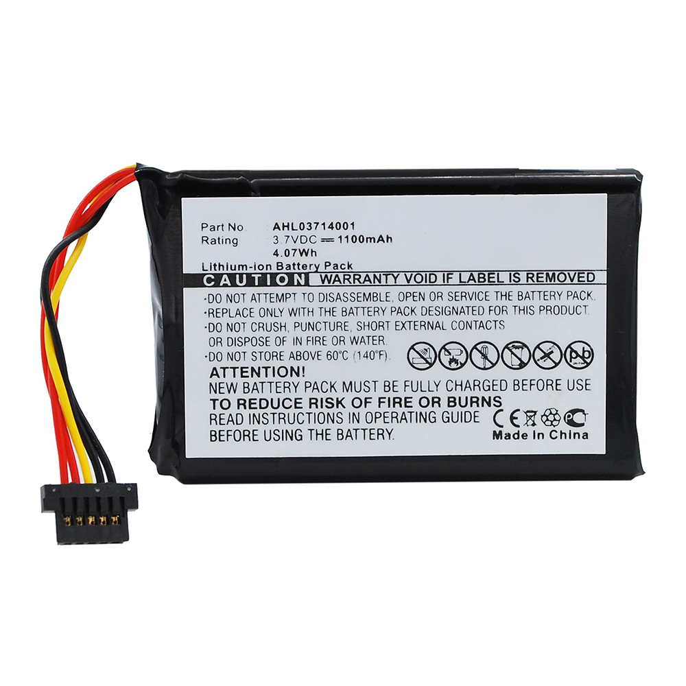 Synergy Digital GPS Battery, Compatible with TomTom AHL03714001 GPS Battery (Li-ion, 3.7V, 1100mAh)