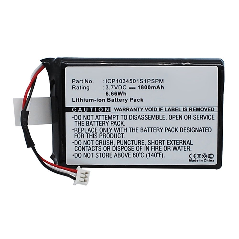 Synergy Digital GPS Battery, Compatible with VDO Dayton ICP1034501S1PSPM GPS Battery (Li-ion, 3.7V, 1800mAh)
