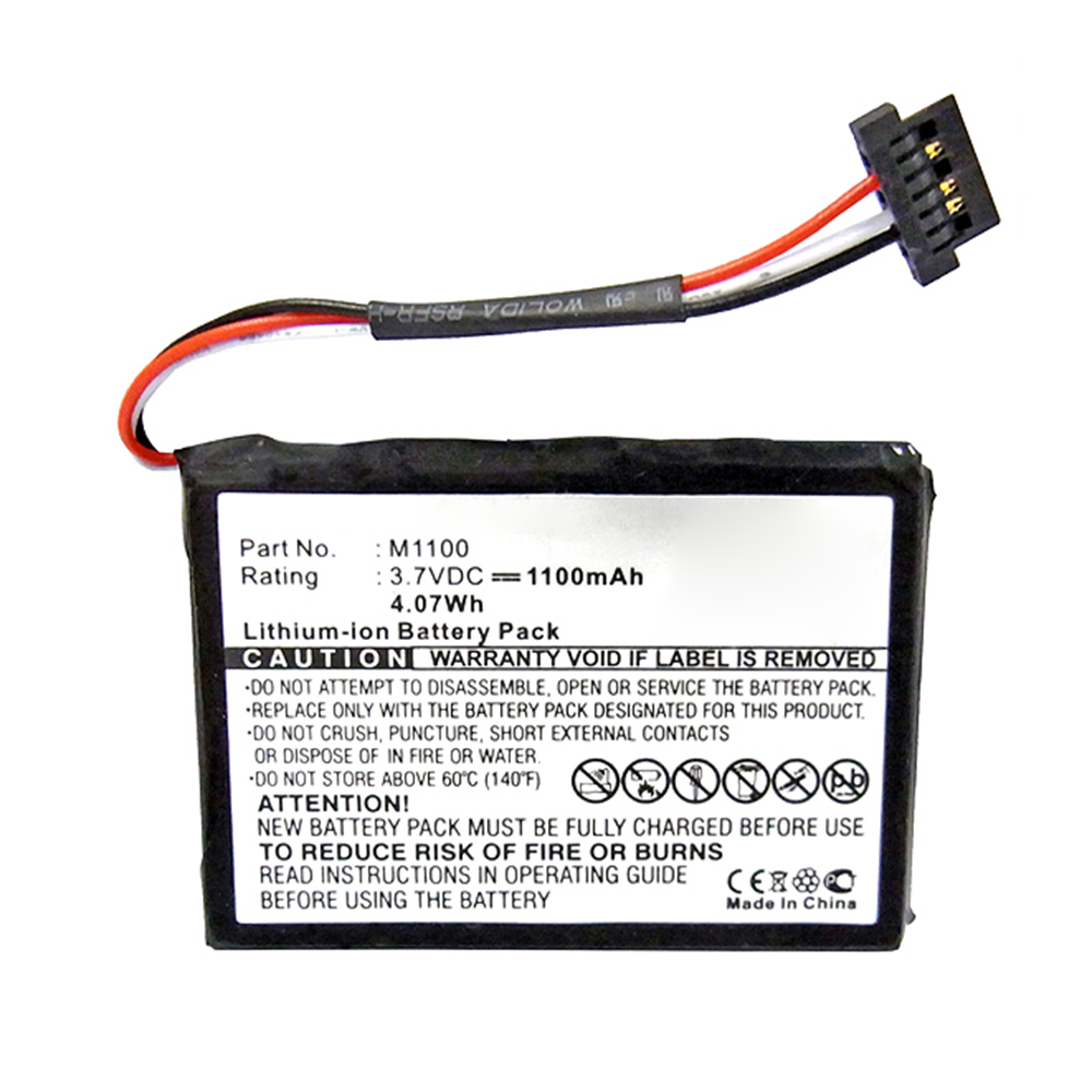 Synergy Digital GPS Battery, Compatible with M1100 GPS Battery (3.7V, Li-ion, 1100mAh)