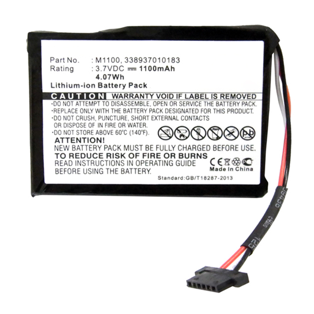 Synergy Digital GPS Battery, Compatible with Mitac M1100 GPS Battery (Li-ion, 3.7V, 1100mAh)
