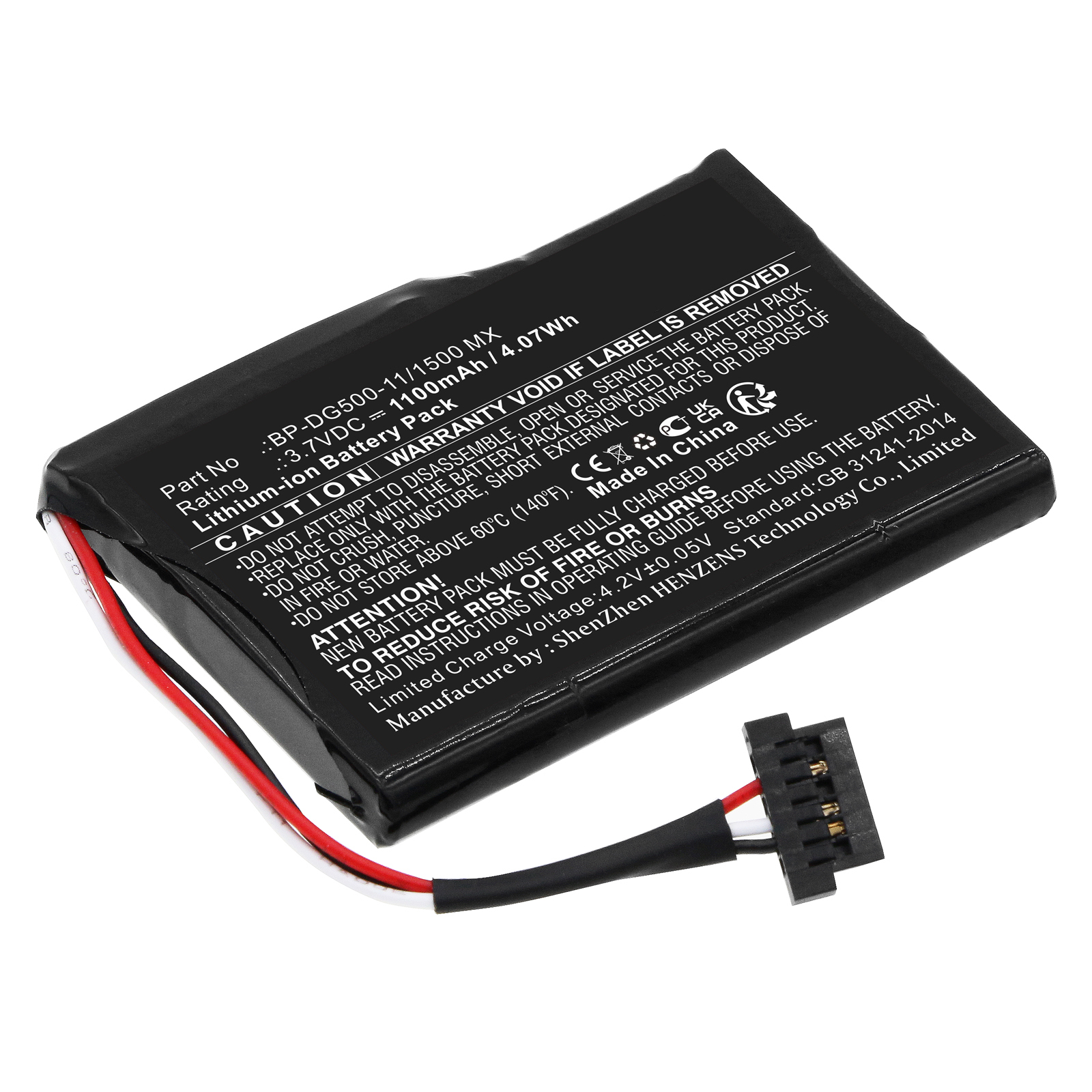 Synergy Digital GPS Battery, Compatible with Magellan BP-DG500-11/1500 MX GPS Battery (Li-ion, 3.7V, 1100mAh)