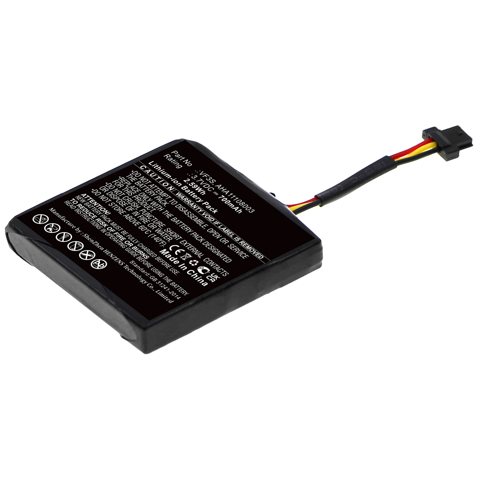 Synergy Digital GPS Battery, Compatible with TomTom VF3S GPS Battery (Li-ion, 3.7V, 700mAh)