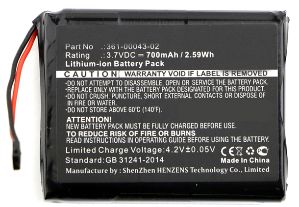 Synergy Digital Battery Compatible With Garmin 361-00043-02 GPS Battery - (Li-Ion, 3.7V, 700 mAh)