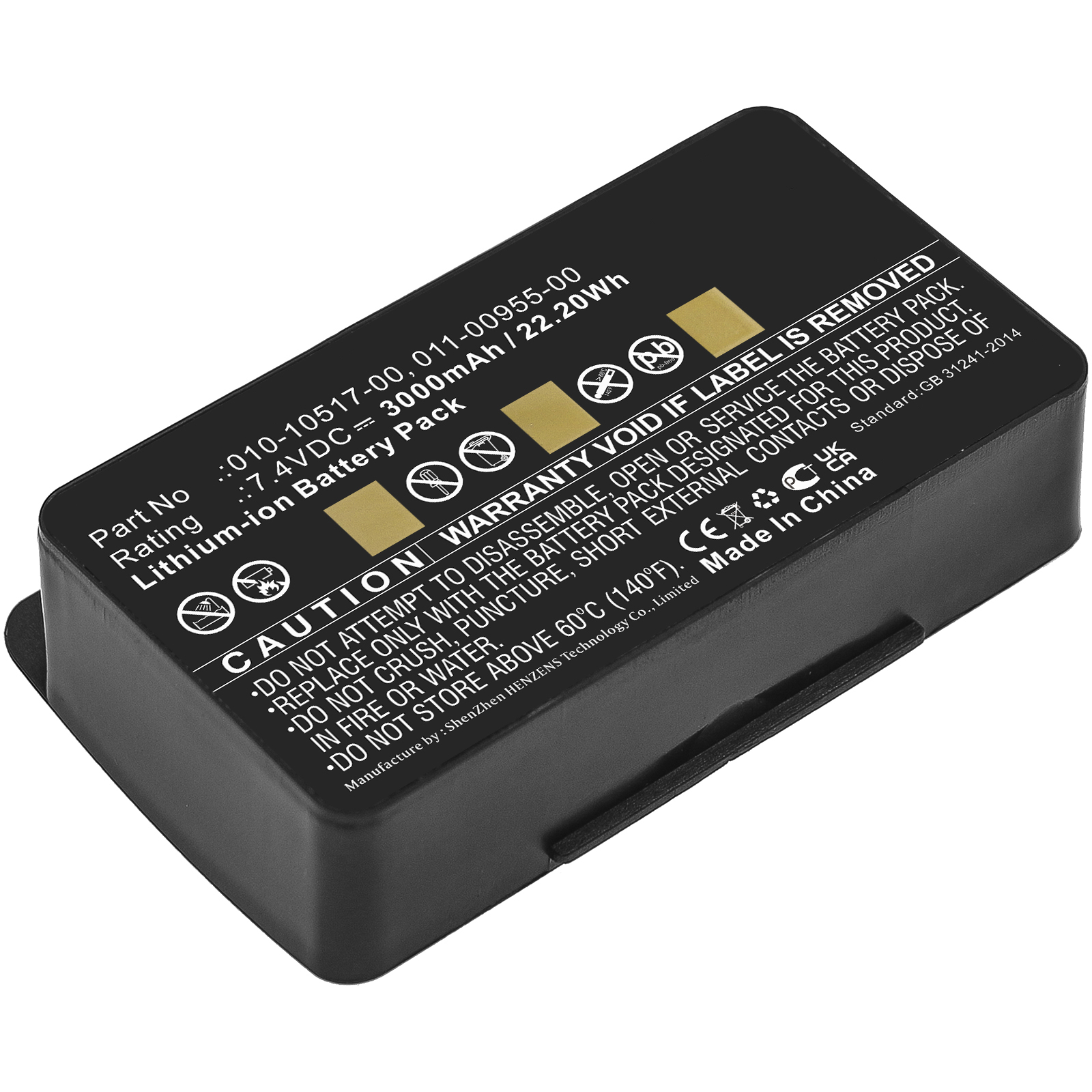 Synergy Digital GPS Battery, Compatible with Garmin 010-10517-00 GPS Battery (Li-ion, 7.4V, 3000mAh)