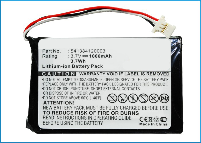 Synergy Digital GPS Battery, Compatible with Navigon 541384120003, GTC39110BL08554, JS541384120003 GPS Battery (3.7V, Li-ion, 1000mAh)