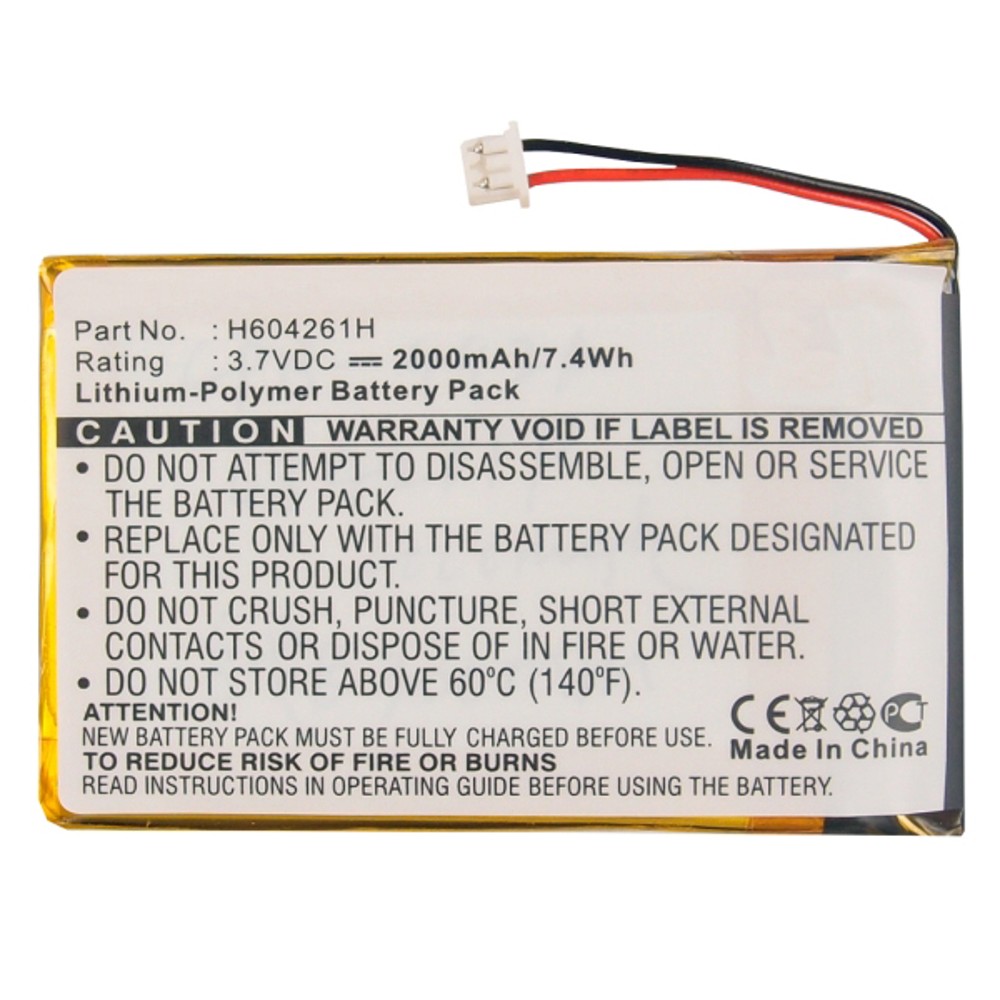 Synergy Digital GPS Battery, Compatible with Bushnell H604261H GPS Battery (Li-Pol, 3.7V, 2000mAh)
