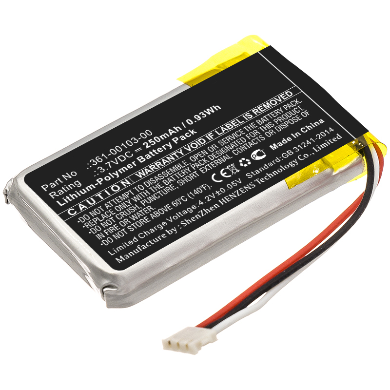 Synergy Digital GPS Battery, Compatible with Garmin 361-00103-00 GPS Battery (3.7V, Li-Pol, 250mAh)