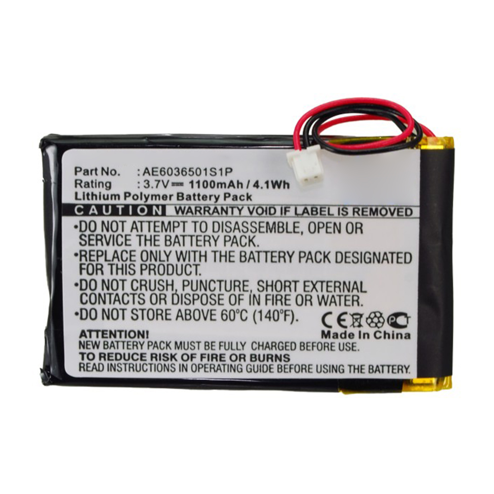 Synergy Digital GPS Battery, Compatible with Spetrotec AE6036501S1P GPS Battery (Li-Pol, 3.7V, 1100mAh)