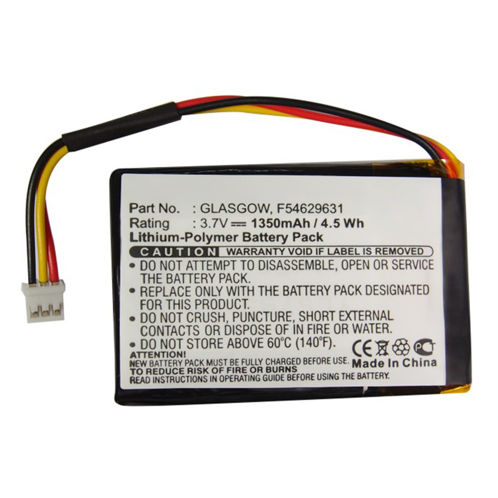 Synergy Digital GPS Battery, Compatible with TomTom GLASGOW GPS Battery (Li-Pol, 3.7V, 1350mAh)