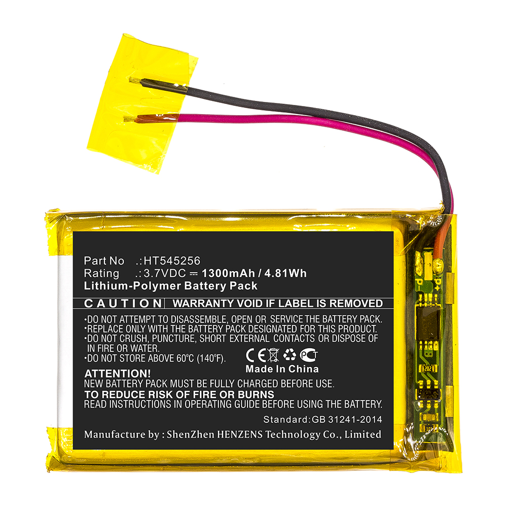 Synergy Digital GPS Battery, Compatible with IZZO HT545256 GPS Battery (Li-Pol, 3.7V, 1300mAh)