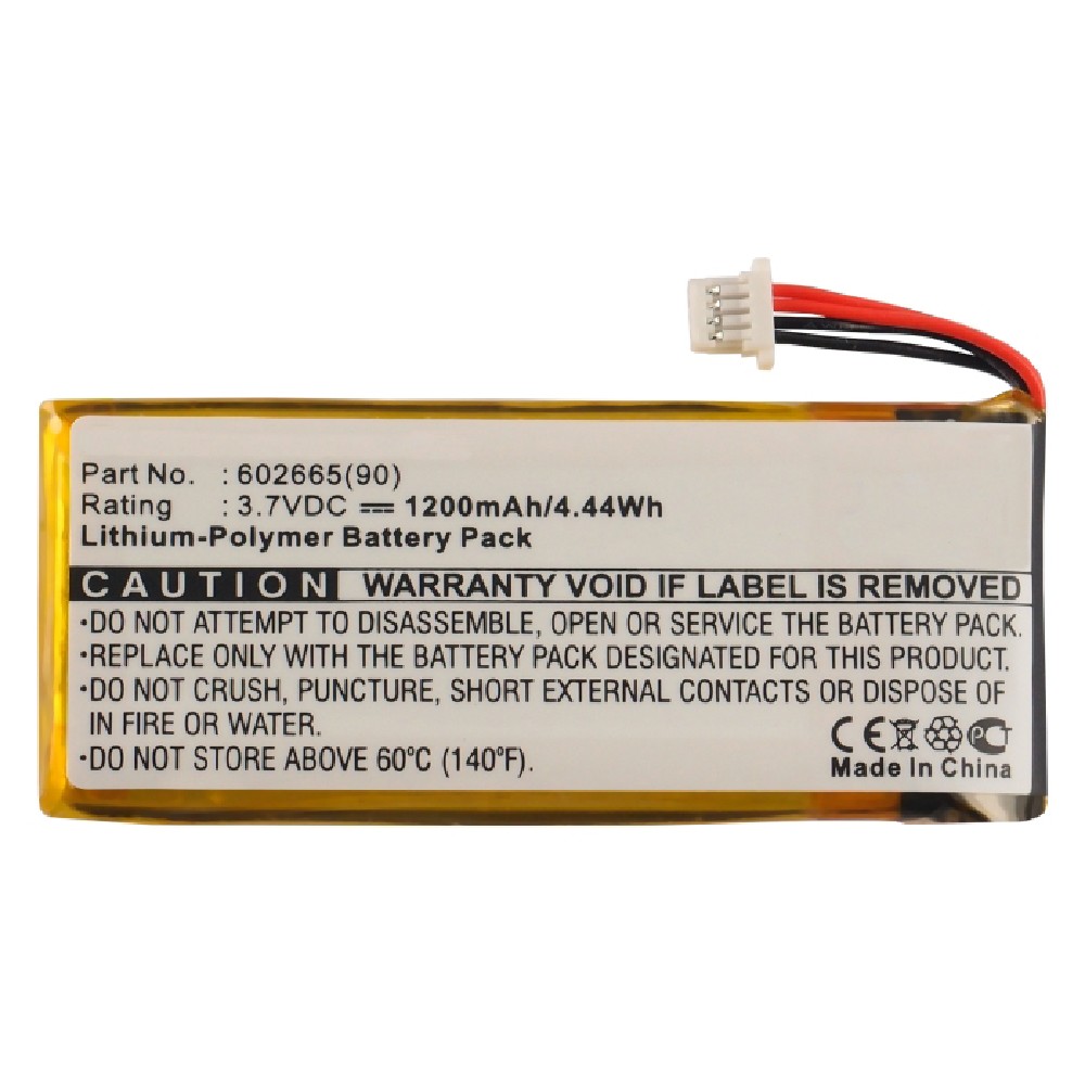 Synergy Digital GPS Battery, Compatible with 602665(90) GPS Battery (3.7V, Li-Pol, 1200mAh)