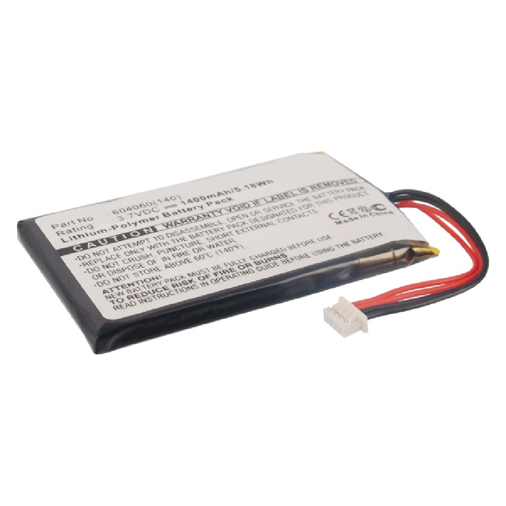 Synergy Digital GPS Battery, Compatible with 604060(140) GPS Battery (3.7V, Li-Pol, 1400mAh)