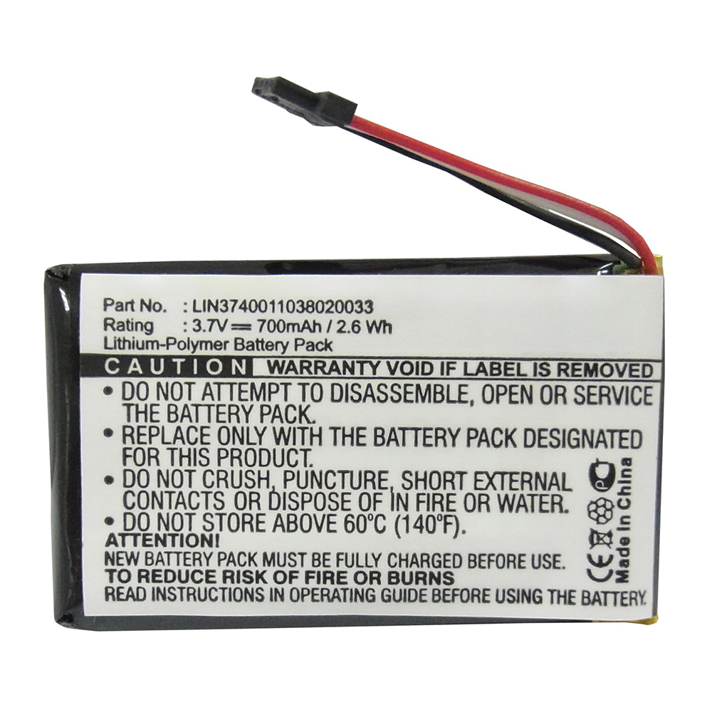 Synergy Digital GPS Battery, Compatible with LIN3740011038020033 GPS Battery (3.7V, Li-Pol, 700mAh)