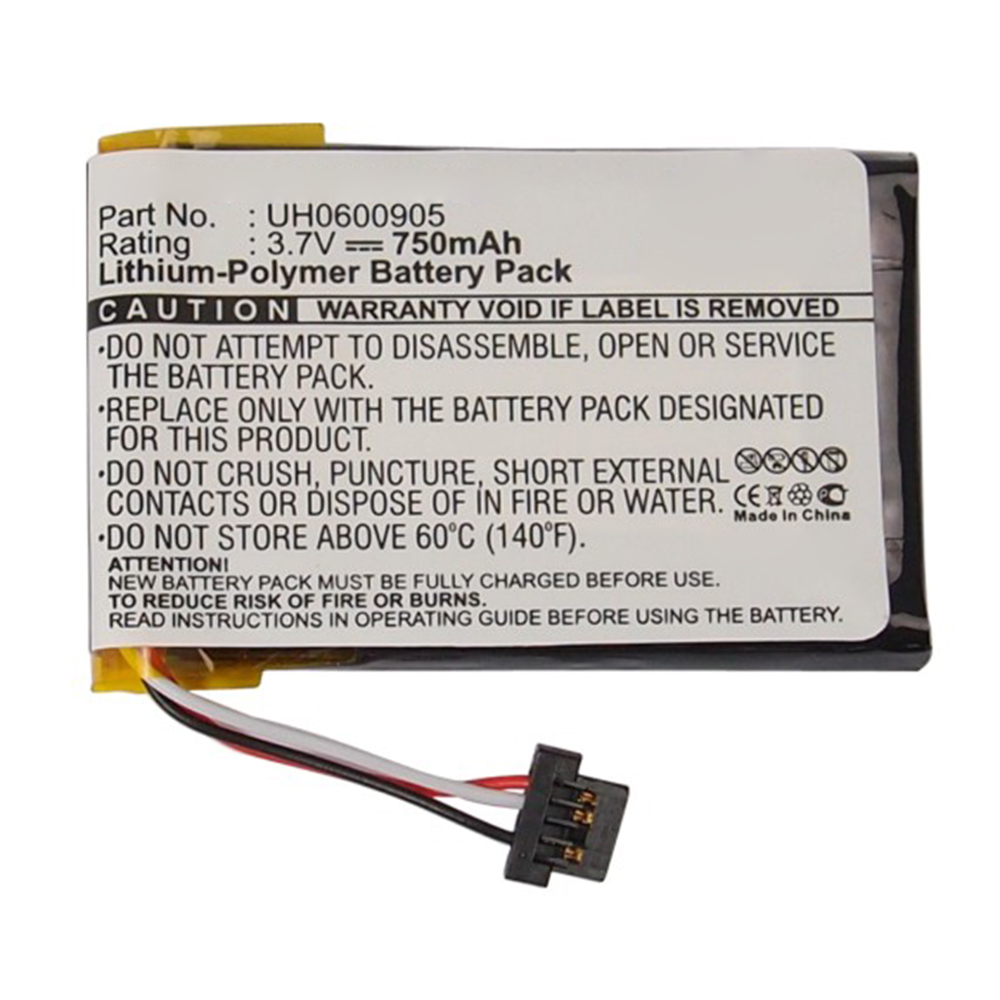 Synergy Digital GPS Battery, Compatible with UH0600905 GPS Battery (3.7V, Li-Pol, 750mAh)
