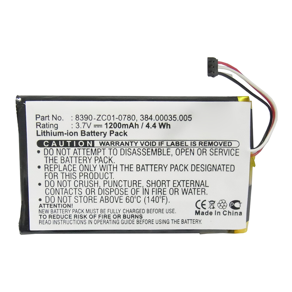 Synergy Digital GPS Battery, Compatible with 384.00035.005 GPS Battery (3.7V, Li-Pol, 1200mAh)