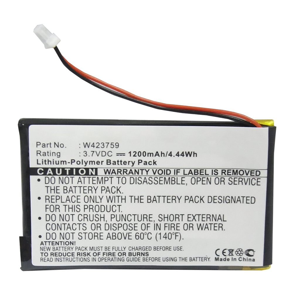 Synergy Digital GPS Battery, Compatible with NavGear W423759 GPS Battery (Li-Pol, 3.7V, 1200mAh)