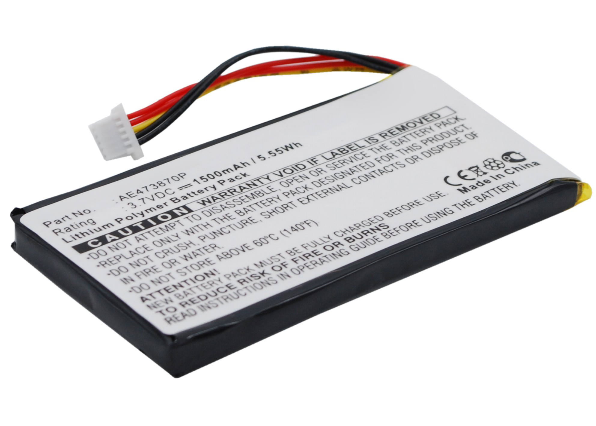 Synergy Digital GPS Battery, Compatible with Magellan AE473870P GPS Battery (Li-Pol, 3.7V, 1500mAh)