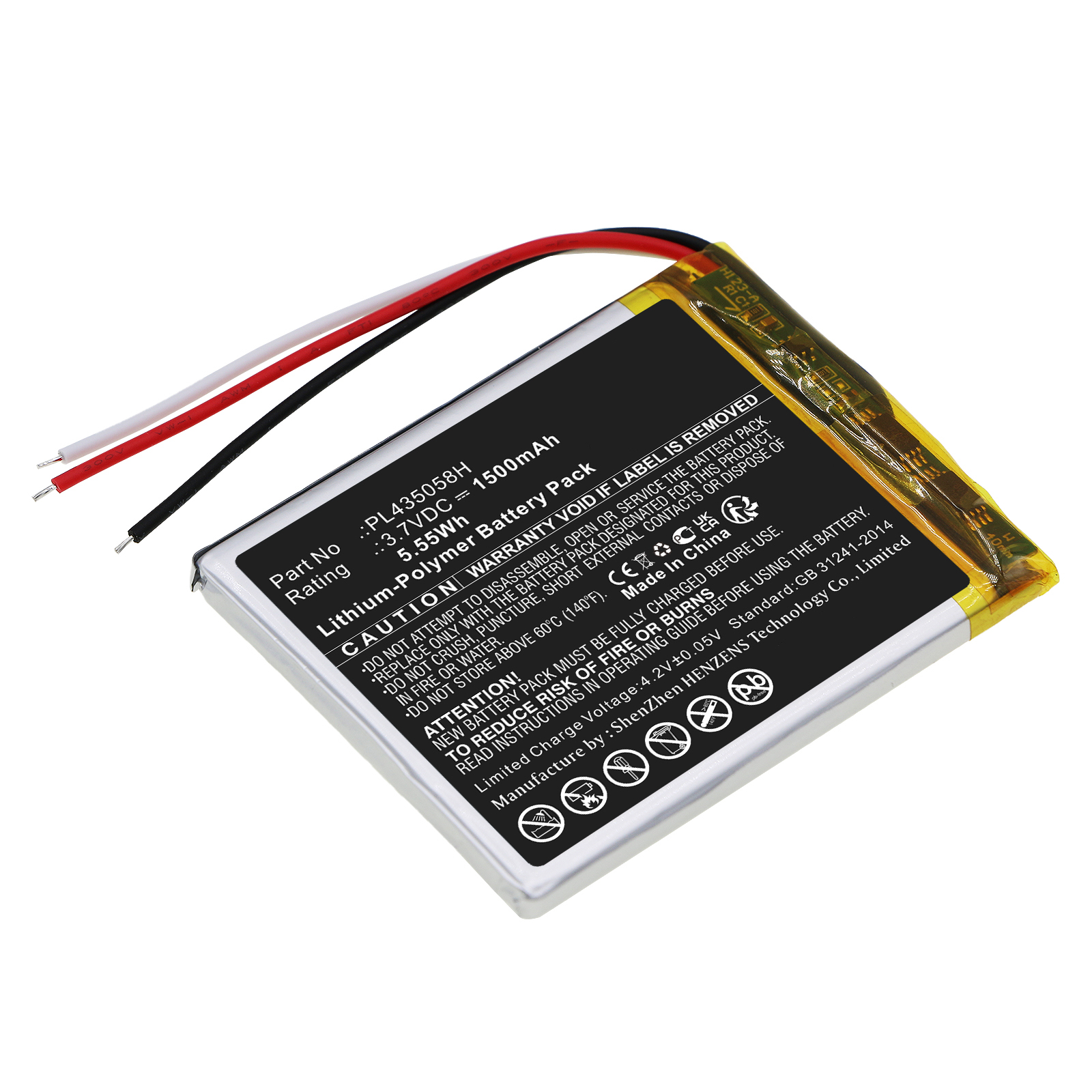 Synergy Digital GPS Battery, Compatible with RoadMate PL435058H GPS Battery (Li-Pol, 3.7V, 1500mAh)