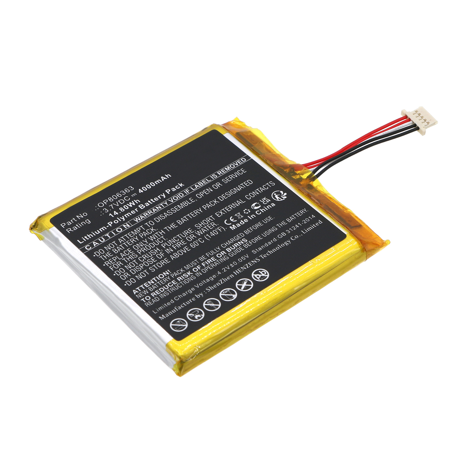 Synergy Digital GPS Battery, Compatible with RAND MCNALLY OP806363 GPS Battery (Li-Pol, 3.7V, 4000mAh)