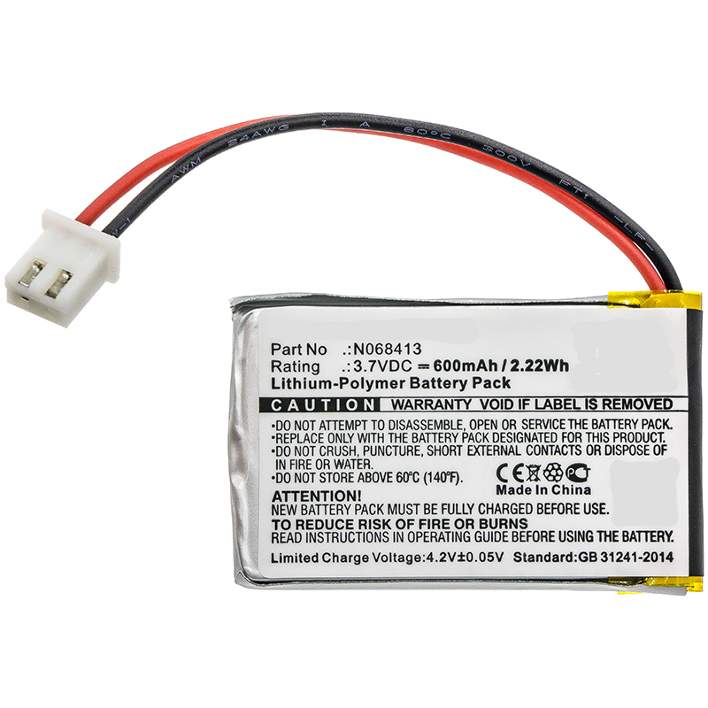 Synergy Digital GPS Battery, Compatible with Atrack N068413 GPS Battery (3.7V, Li-Pol, 600mAh)
