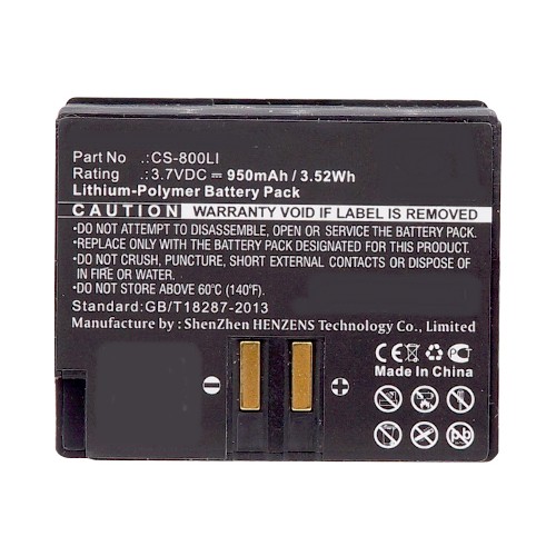 Eartec CS-800LI Battery Replacement - (Li-Ion, 3.7V, 950mAh) Ultra Hi-Capacity Battery