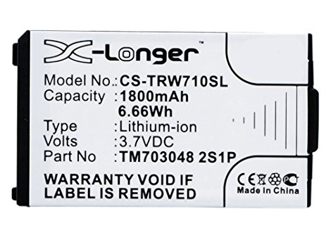 Synergy Digital Wireless Headset Battery, Compatible with Tritton TM703048 2S1P Wireless Headset Battery (Li-ion, 3.7V, 1800mAh)