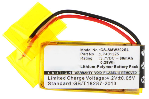 Sony LP401225 Battery Replacement - (Li-Pol, 3.7V, 80mAh) Ultra Hi-Capacity Battery