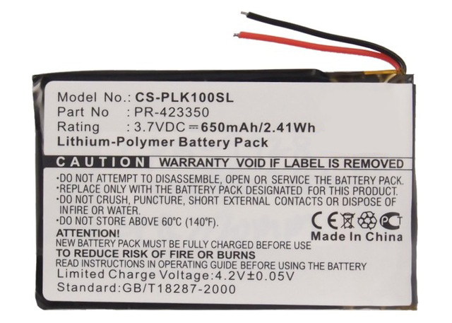 Synergy Digital Wireless Headset Battery, Compatible with Plantronics PR-423350 Wireless Headset Battery (Li-Pol, 3.7V, 650mAh)