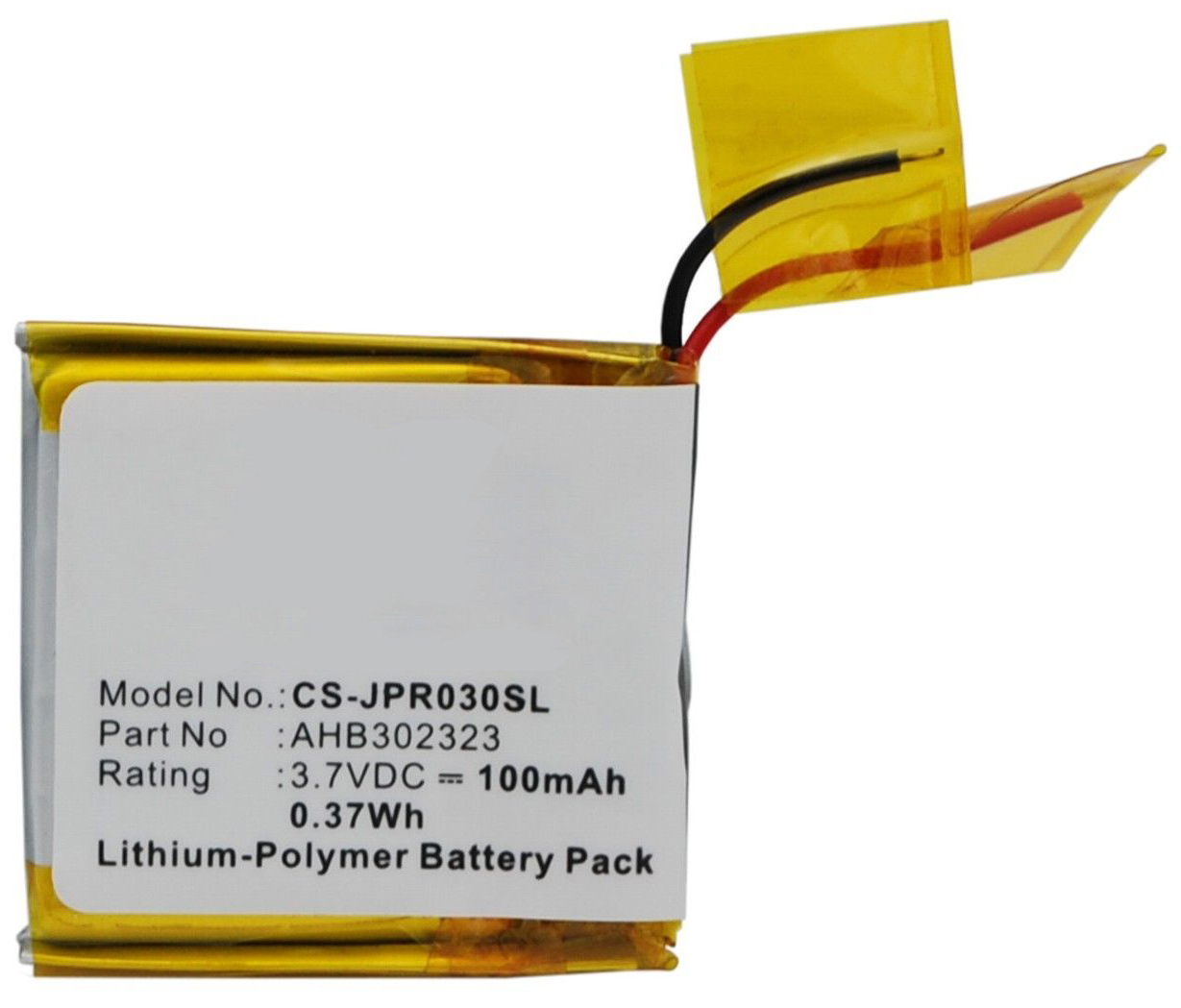 Synergy Digital Wireless Headset Battery, Compatible with Jabra AHB302323 Wireless Headset Battery (Li-Pol, 3.7V, 100mAh)