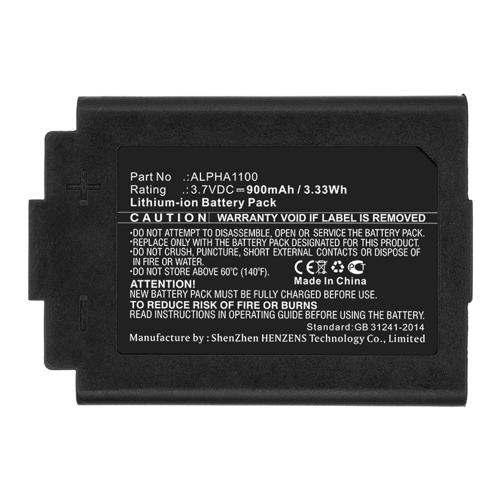 Synergy Digital Wireless Headset Battery, Compatible with ALPHA1100 Wireless Headset Battery (3.7V, Li-ion, 900mAh)