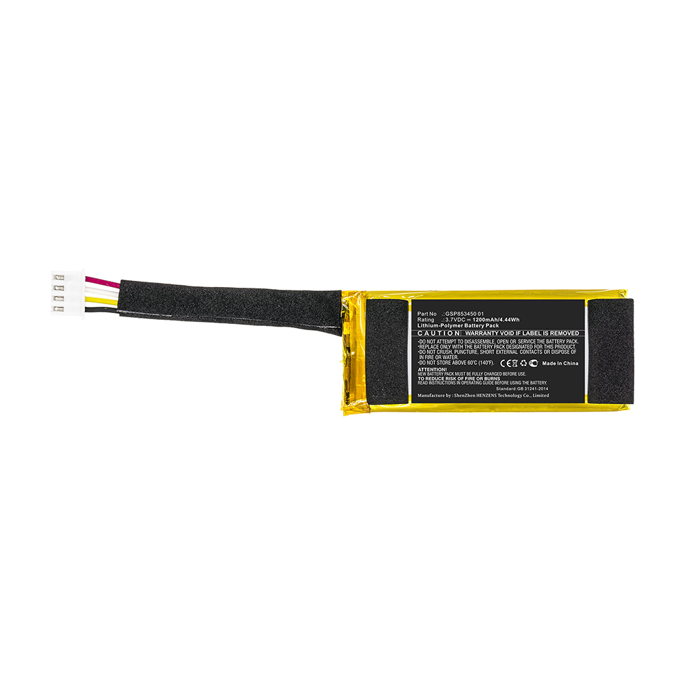 Synergy Digital Wireless Headset Battery, Compatible with JBL GSP853450 01 Wireless Headset Battery (Li-Pol, 3.7V, 1200mAh)