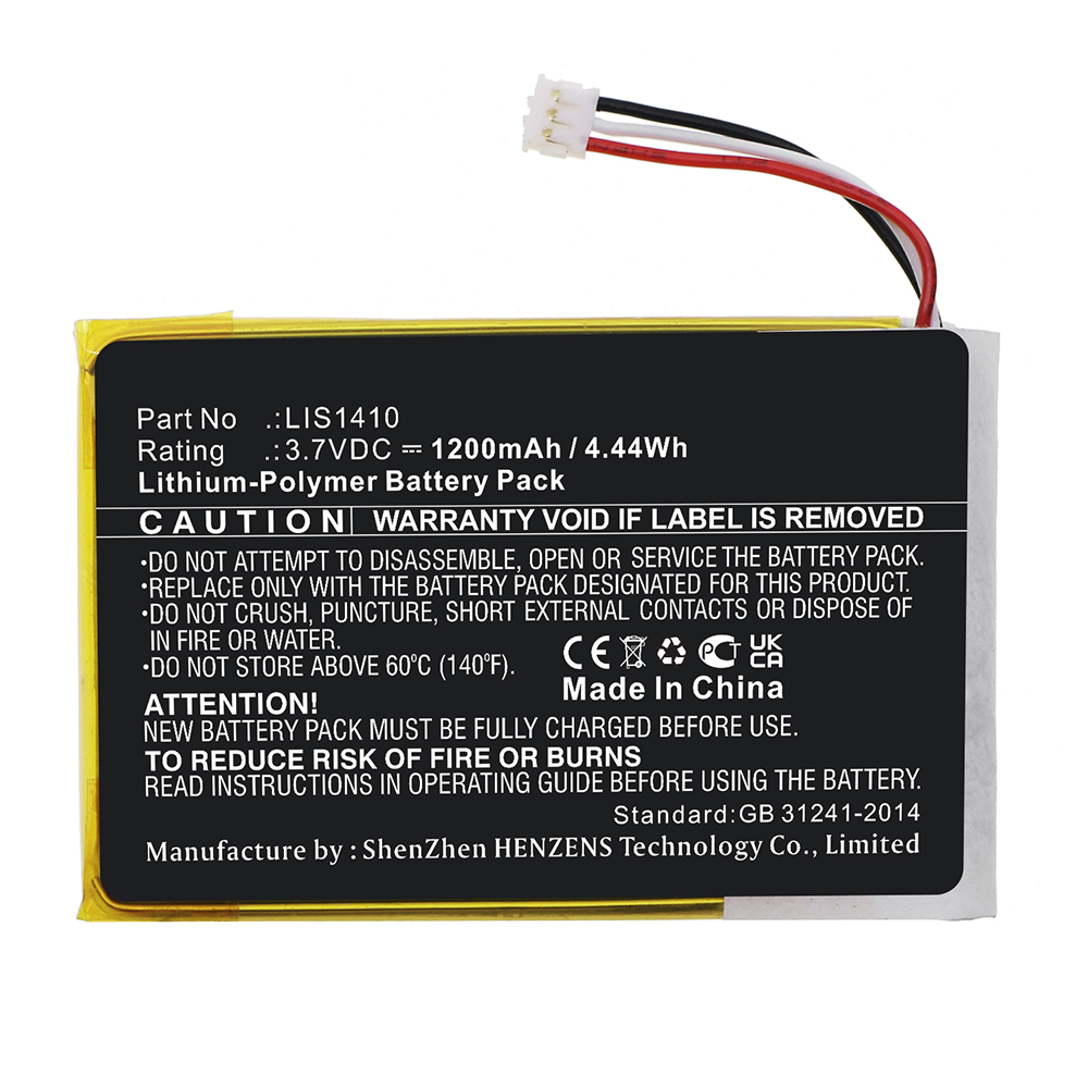 Synergy Digital Wireless Headset Battery, Compatible with Sony LIS1410 Wireless Headset Battery (Li-Pol, 3.7V, 1200mAh)