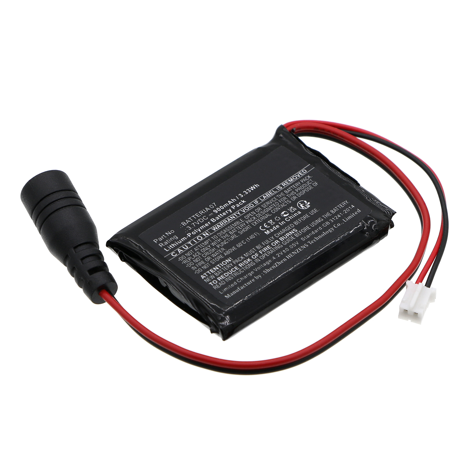 Synergy Digital Wireless Headset Battery, Compatible with Nolan BATTERIA 07 Wireless Headset Battery (Li-Pol, 3.7V, 900mAh)