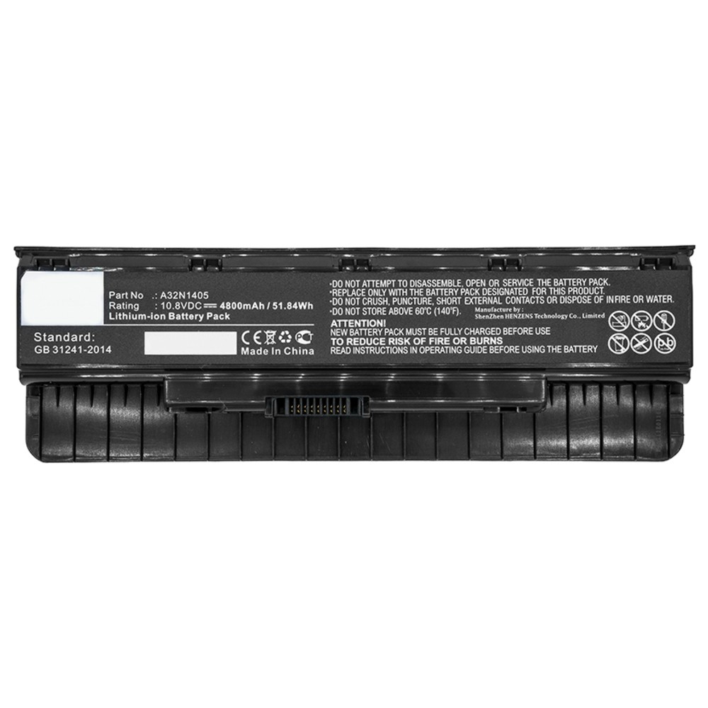 Synergy Digital Laptop Battery, Compatible with Asus 0B110-00300000, A32LI9H, A32N1405, A32N14O5, A32NI405 Laptop Battery (Li-ion, 10.8V, 4800mAh)