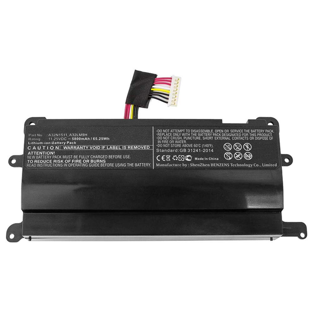 Synergy Digital Laptop Battery, Compatible with Asus 0B110-00370000, A32LM9H, A32N1511 Laptop Battery (Li-ion, 11.25V, 5800mAh)