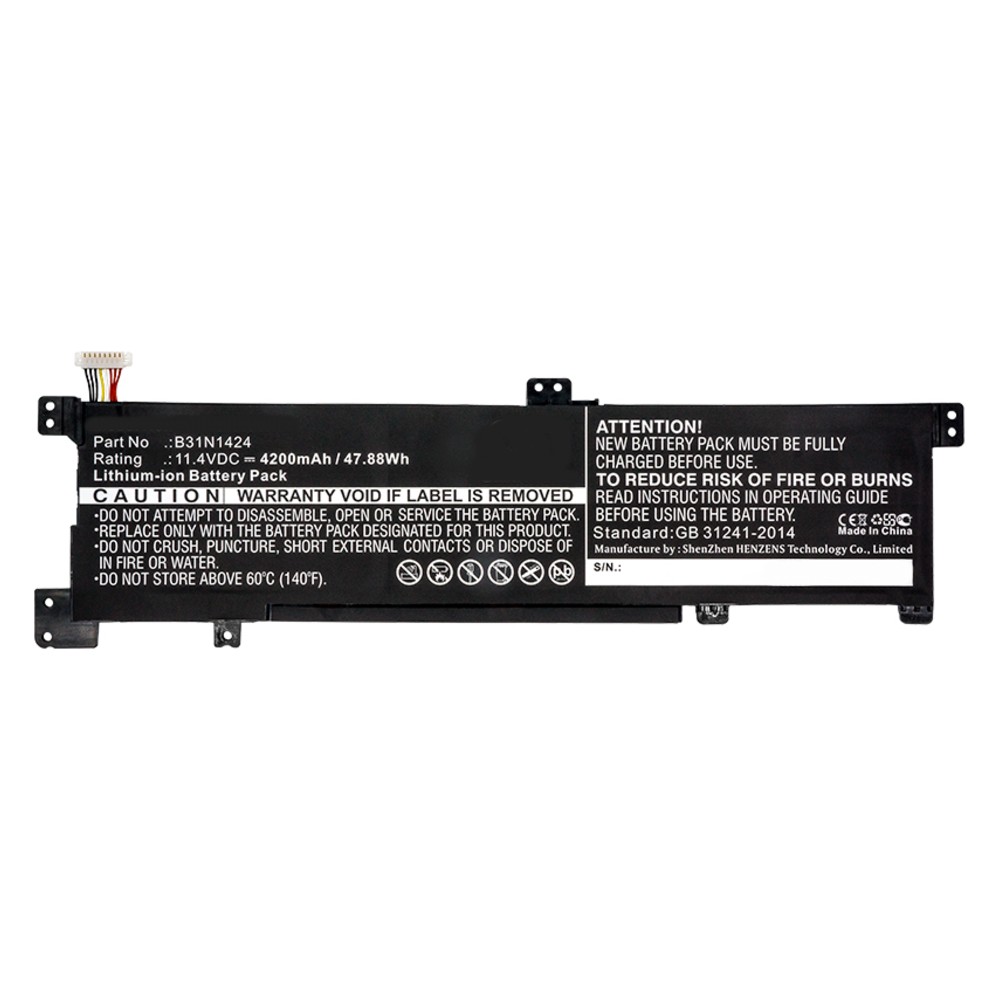 Synergy Digital Laptop Battery, Compatible with Asus 0B200-01390000, B31N1424 Laptop Battery (Li-ion, 11.4V, 4200mAh)