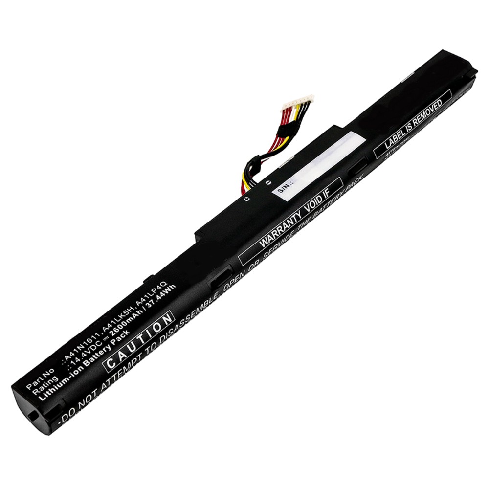 Synergy Digital Laptop Battery, Compatible with Asus A41LK5H, A41LP4Q, A41N1611, OB110-00470000 Laptop Battery (Li-ion, 14.4V, 2600mAh)