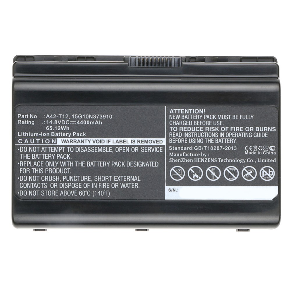 Synergy Digital Laptop Battery, Compatible with Asus 15G10N373910, 90-NQK1B1000, A42-T12, NBP8A88, T12L896 Laptop Battery (Li-ion, 14.8V, 4400mAh)