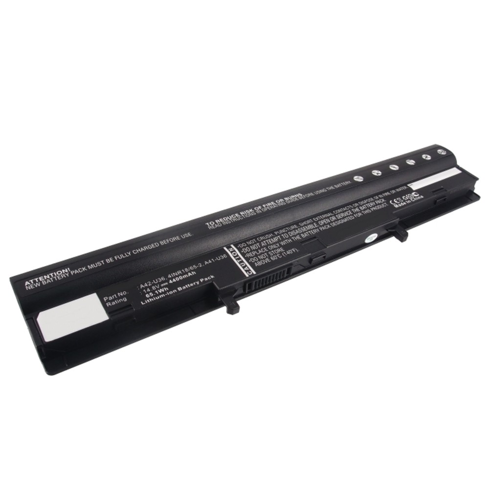 Synergy Digital Laptop Battery, Compatible with Asus 4INR18/65, 4INR18/65-2, A41-U36, A42-U36 Laptop Battery (Li-ion, 14.8V, 4400mAh)